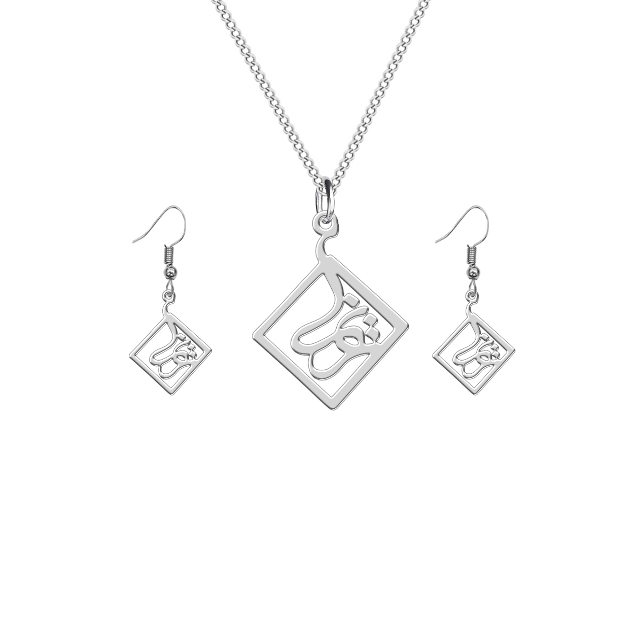 نیم ست نقره ترمه 1 طرح ترنم کد L552