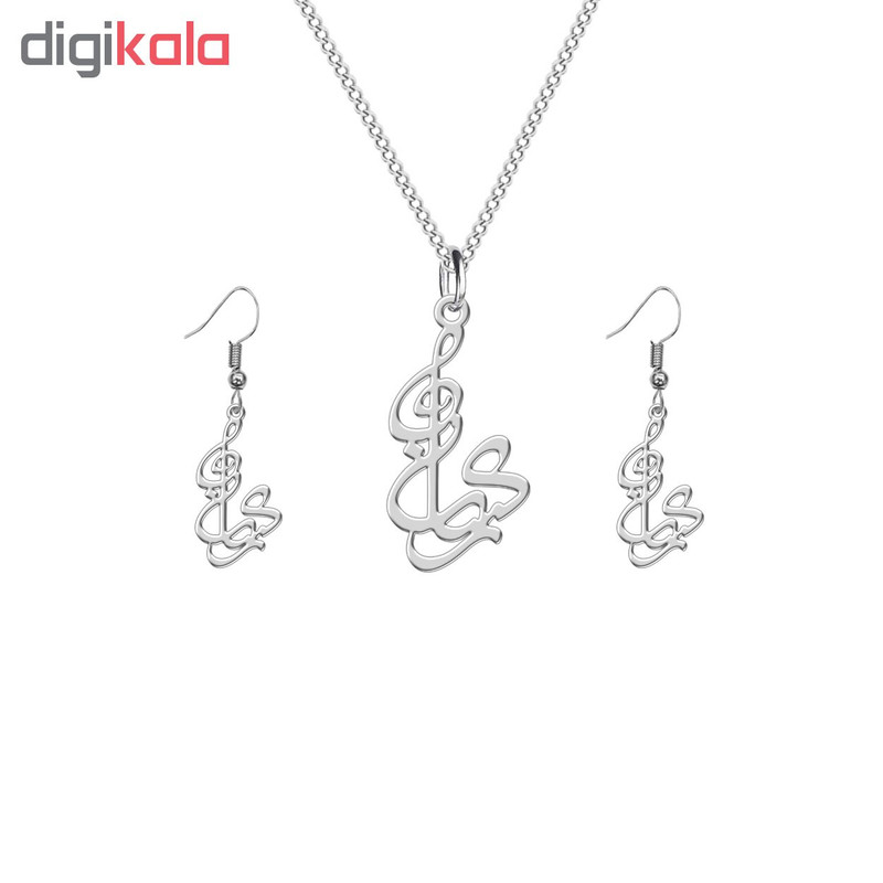 نیم ست نقره ترمه 1 طرح رکسانا کد L572