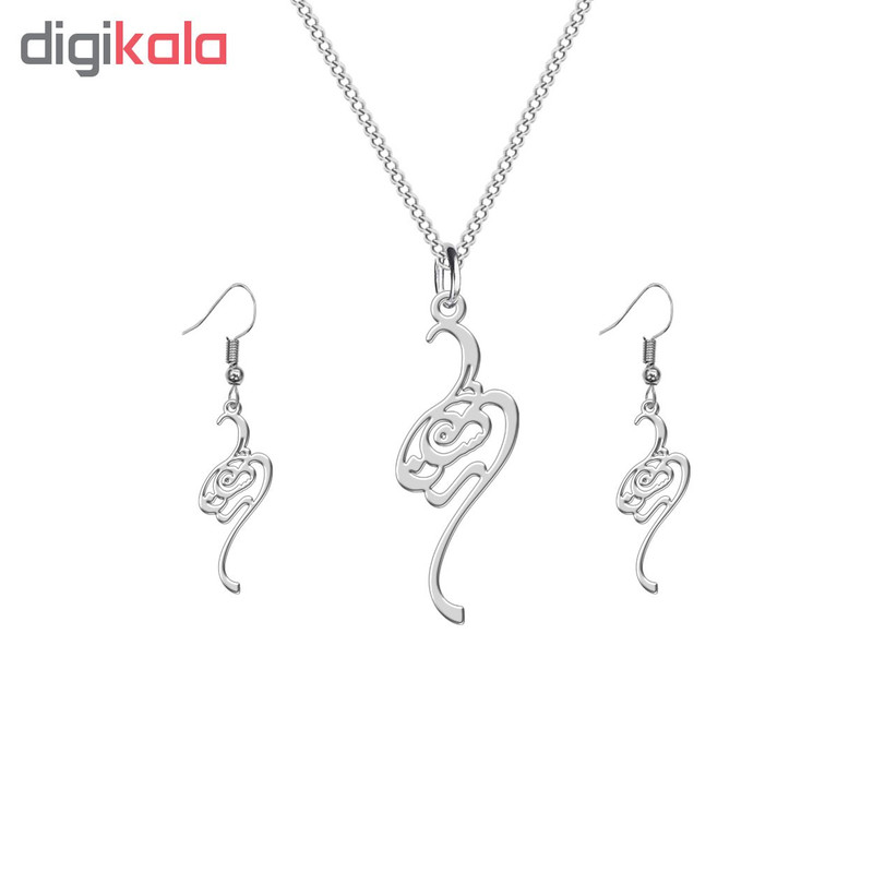 نیم ست نقره ترمه 1 طرح رکسانا کد L576