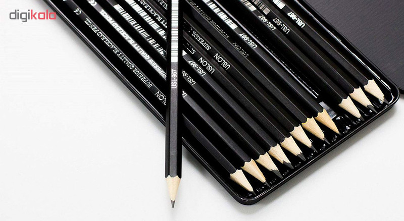 مداد مشکی اوسلون مدل USL-967 بسته 12 عددی