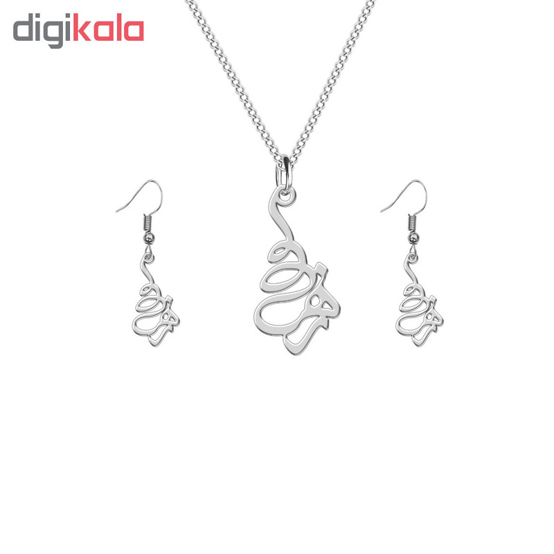 نیم ست نقره ترمه 1 طرح زهره کد L592