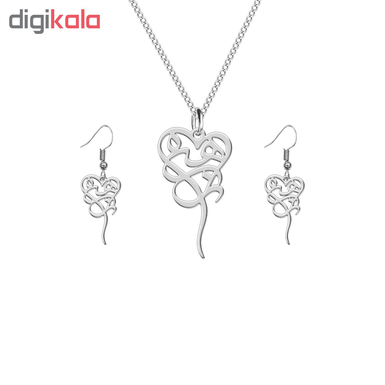 نیم ست نقره ترمه 1 طرح زهره کد L597