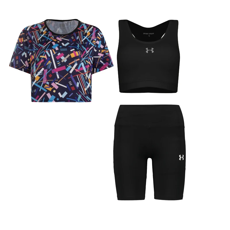 ست سه تکه لباس ورزشی زنانه مدل 1801-69-56