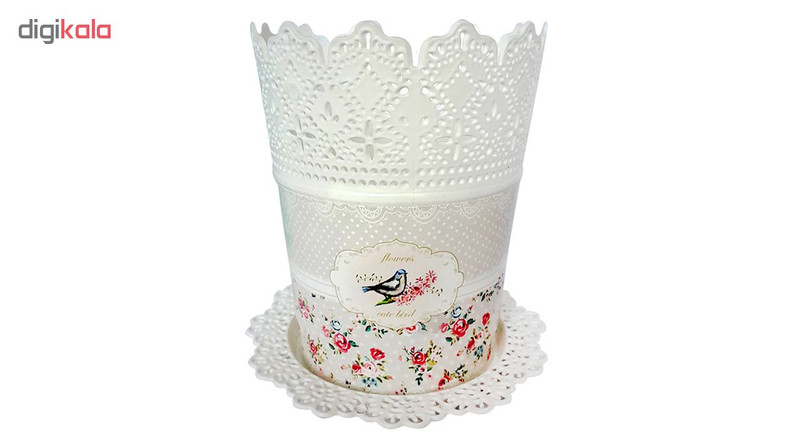 گلدان مدل دانتل 242 به همراه زیر گلدانی