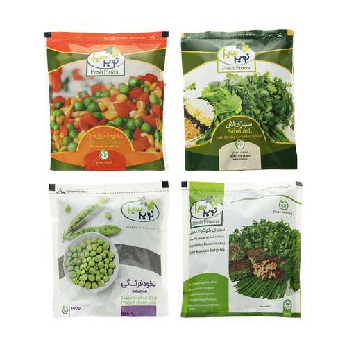 پک سبزیجات منجمد نوبر سبز مقدار 1600 گرم