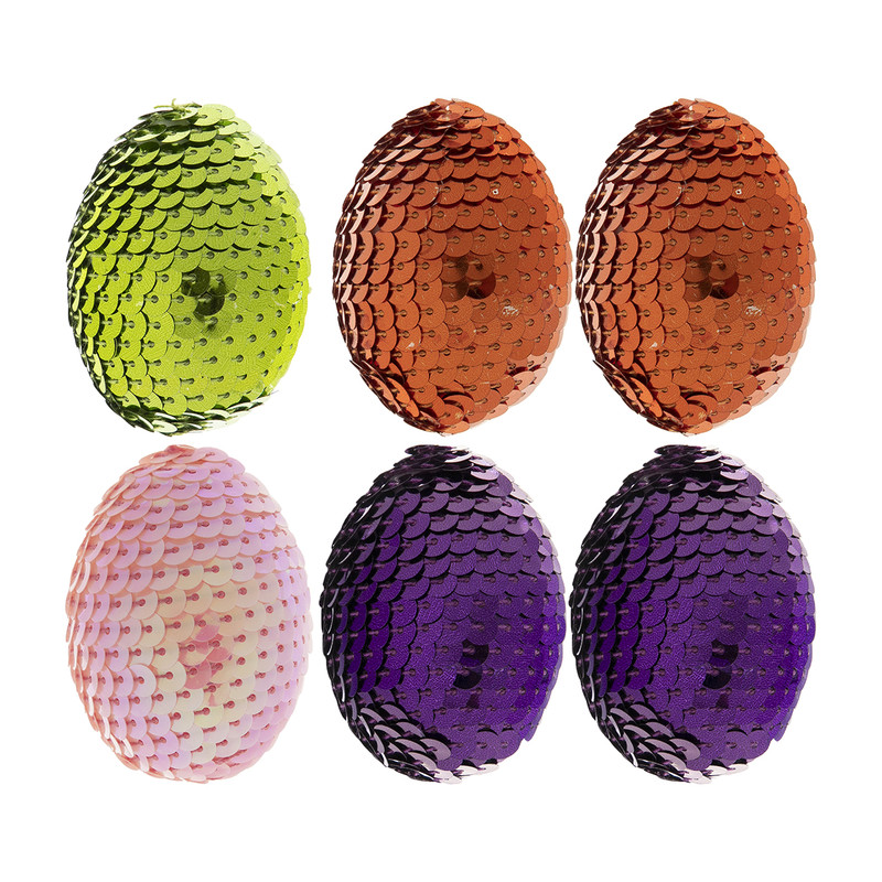 تخم مرغ تزیینی طرح پولک 010 مجموعه 6 عددی محسنین
