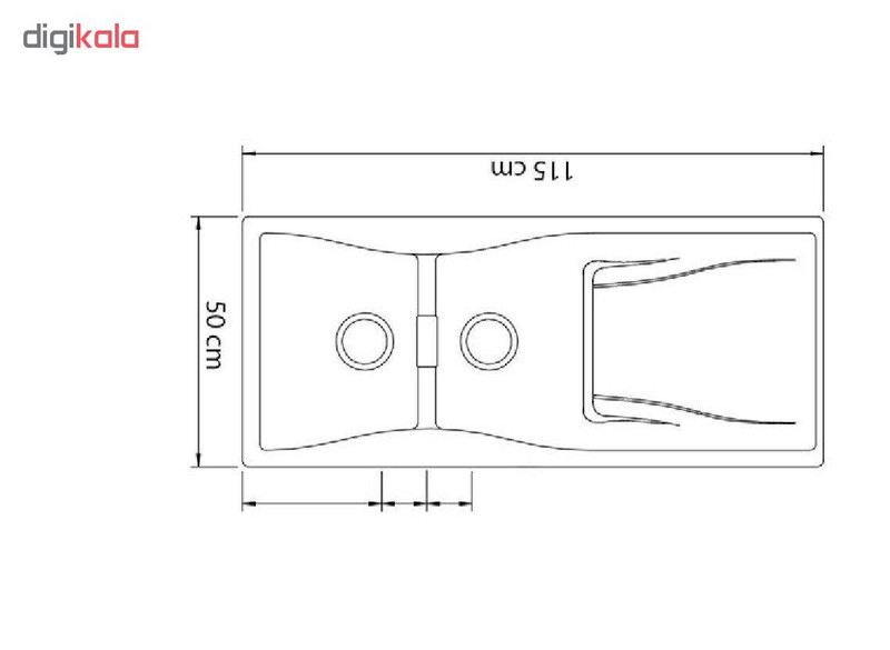 سینک ظرفشوئی مدل S018 توکار