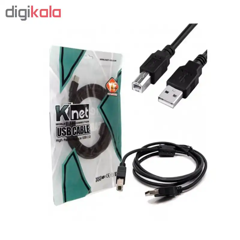 کابل USB پرینتر کی نت مدل KN01 کد 9877 طول 1.5 متر