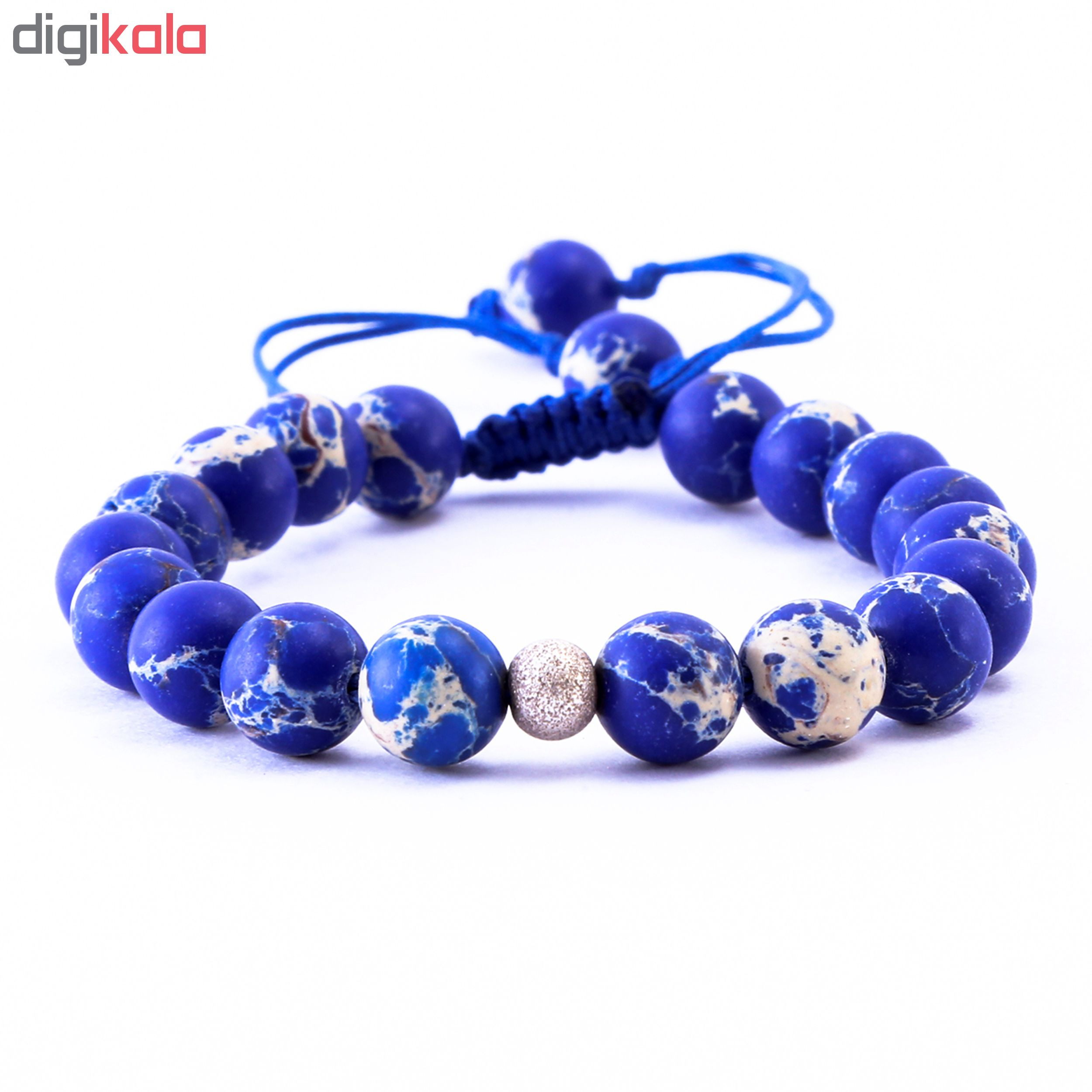 دستبند نقره زیورآلات هـ مدل BeBlueBeRelax