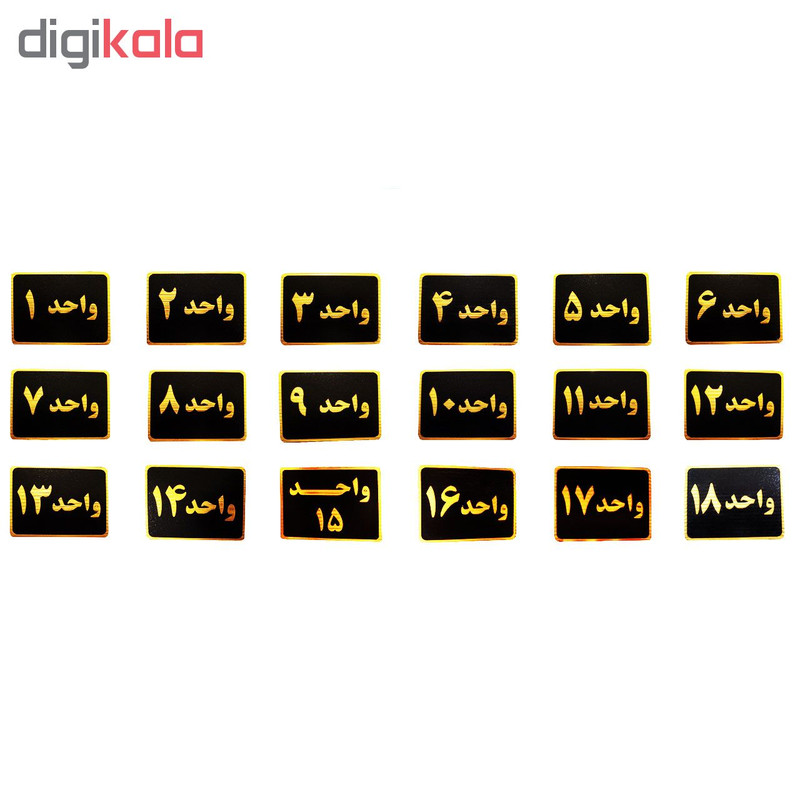 تابلو نشانگر طرح شماره واحد مدل STHB18 مجموعه 18 عددی
