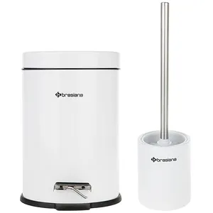 ست سطل زباله و برس دستشویی براسیانا مدل BPS-111