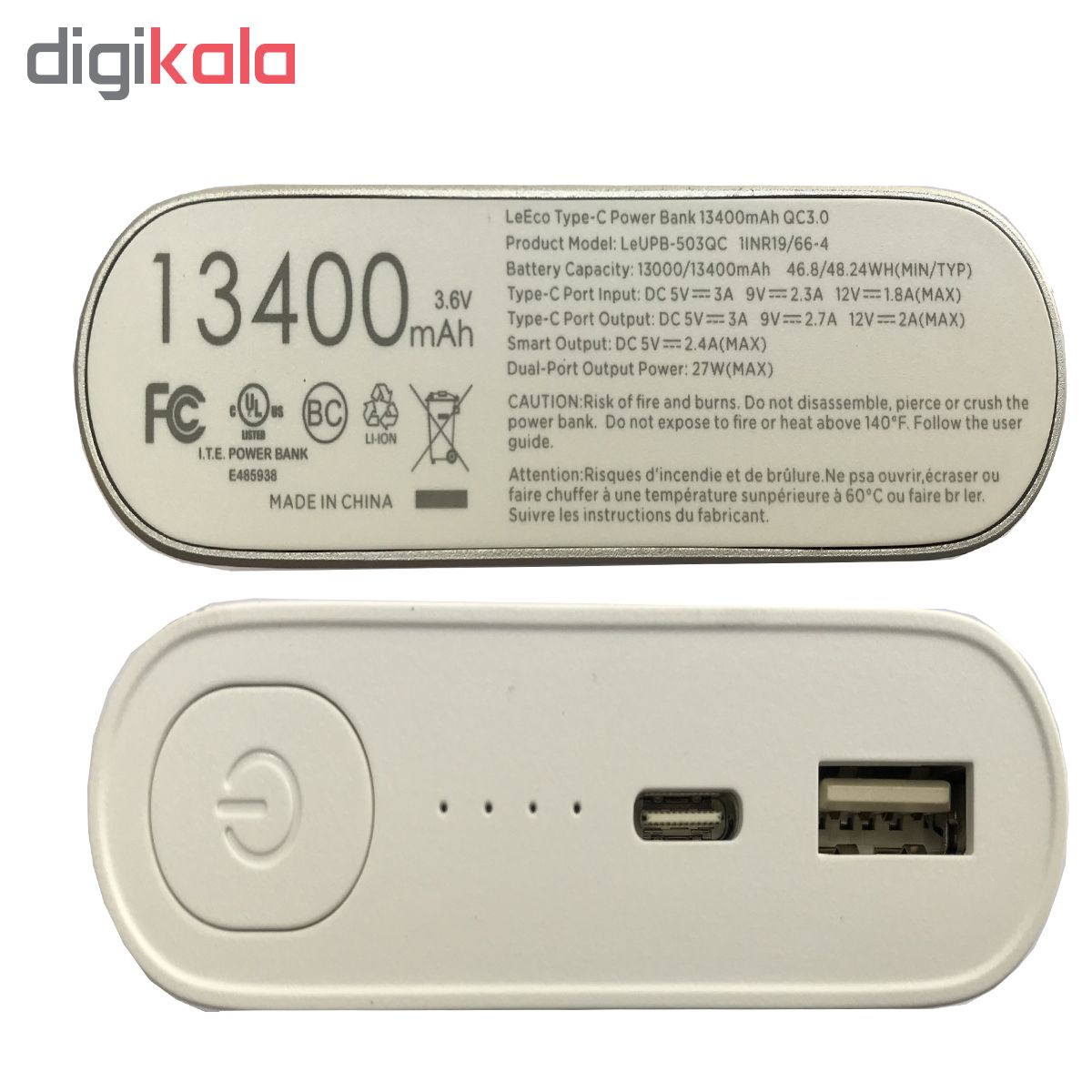 شارژر همراه لی اکو مدل LeUPB-503QC  ظرفیت 13400 میلی آمپر ساعت