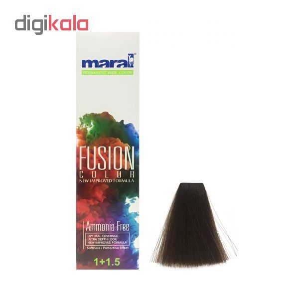 کیت رنگ مو مارال مدل Fusion شماره 5.895 حجم 100 میلی لیتر رنگ شکلاتی قهوه ای -  - 3