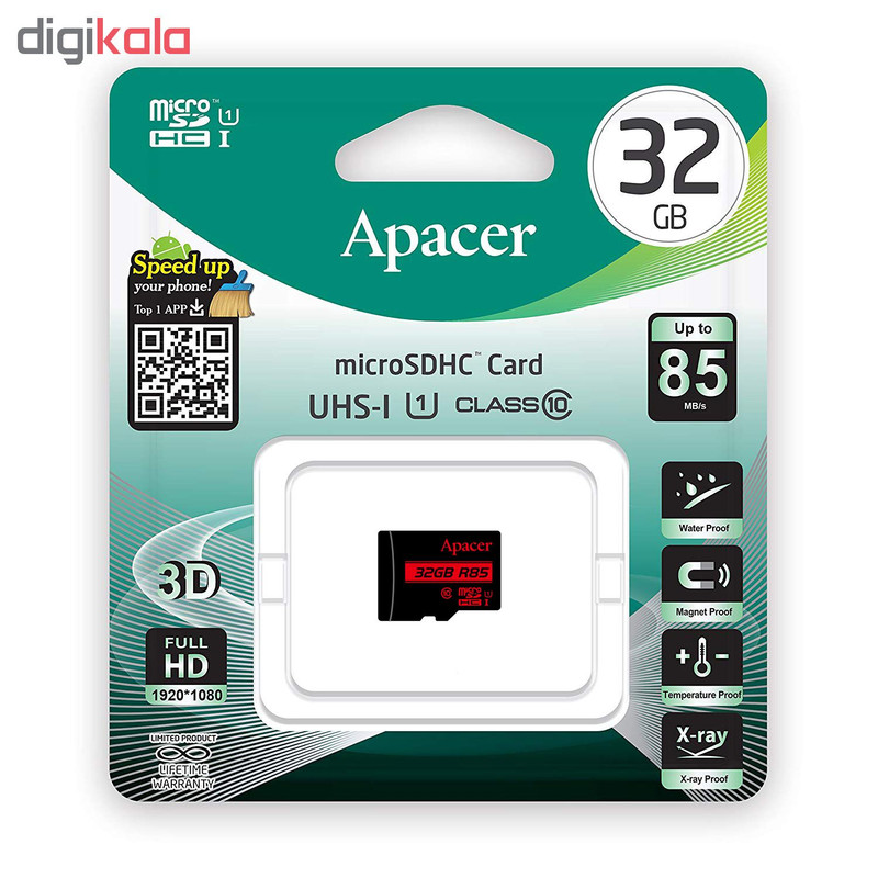 کارت حافظه microSDHC اپیسر کلاس 10 استاندارد UHS-I U1 سرعت 85MBps ظرفیت 32 گیگابایت