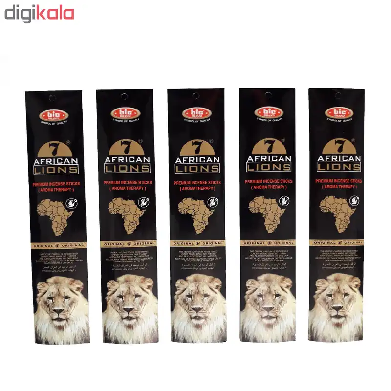 عود خوشبو کننده بیک مدل african lions بسته 5 عددی