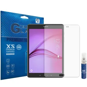 محافظ صفحه نمایش شیشه ای ایکس اس مدل تمپرد مناسب برای تبلت سامسونگ Galaxy Tab S3 9.7 T825 به همراه اسپری پاک کننده صفحه XS