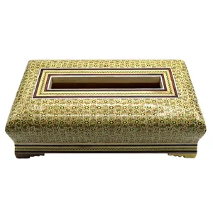 جعبه دستمال کاغذی خاتم کاری مدل KHA-TAM0