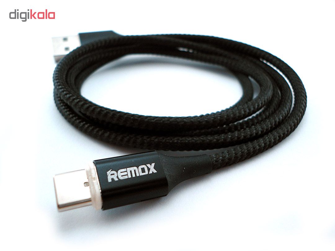 کابل تبدیل مغناطیسی USB به microUSB ریمکس مدل RC-200 طول 1 متر