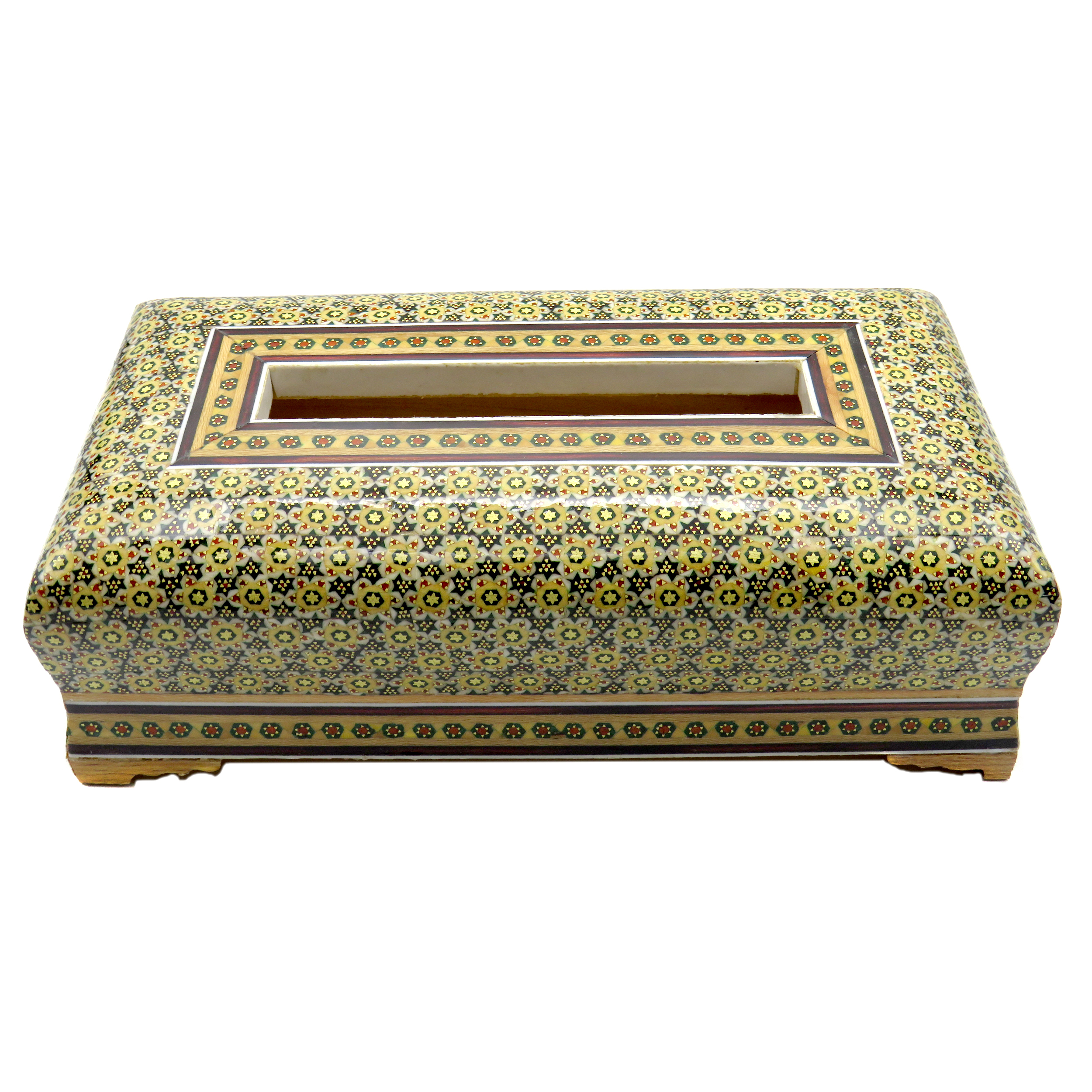 خرید جعبه دستمال کاغذی خاتم کاری مدل SAHRa-450A