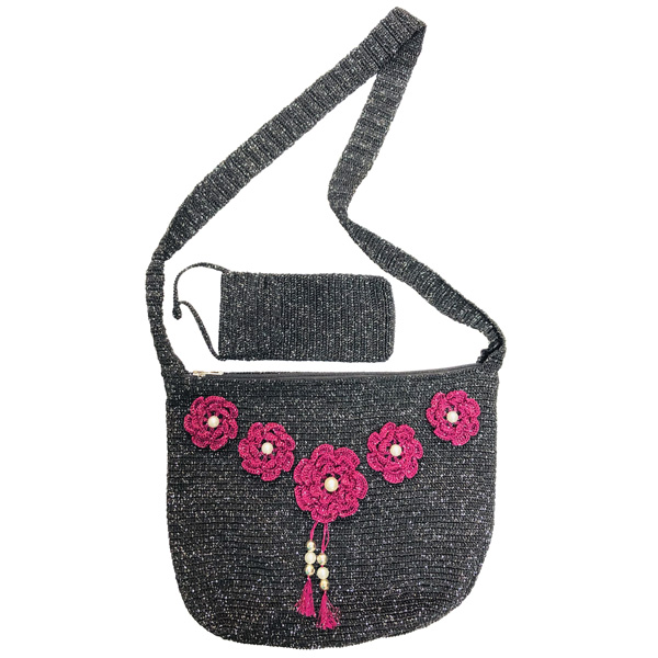 کیف دوشی زنانه به همراه جاموبایلی گل کمیکس کد 3268