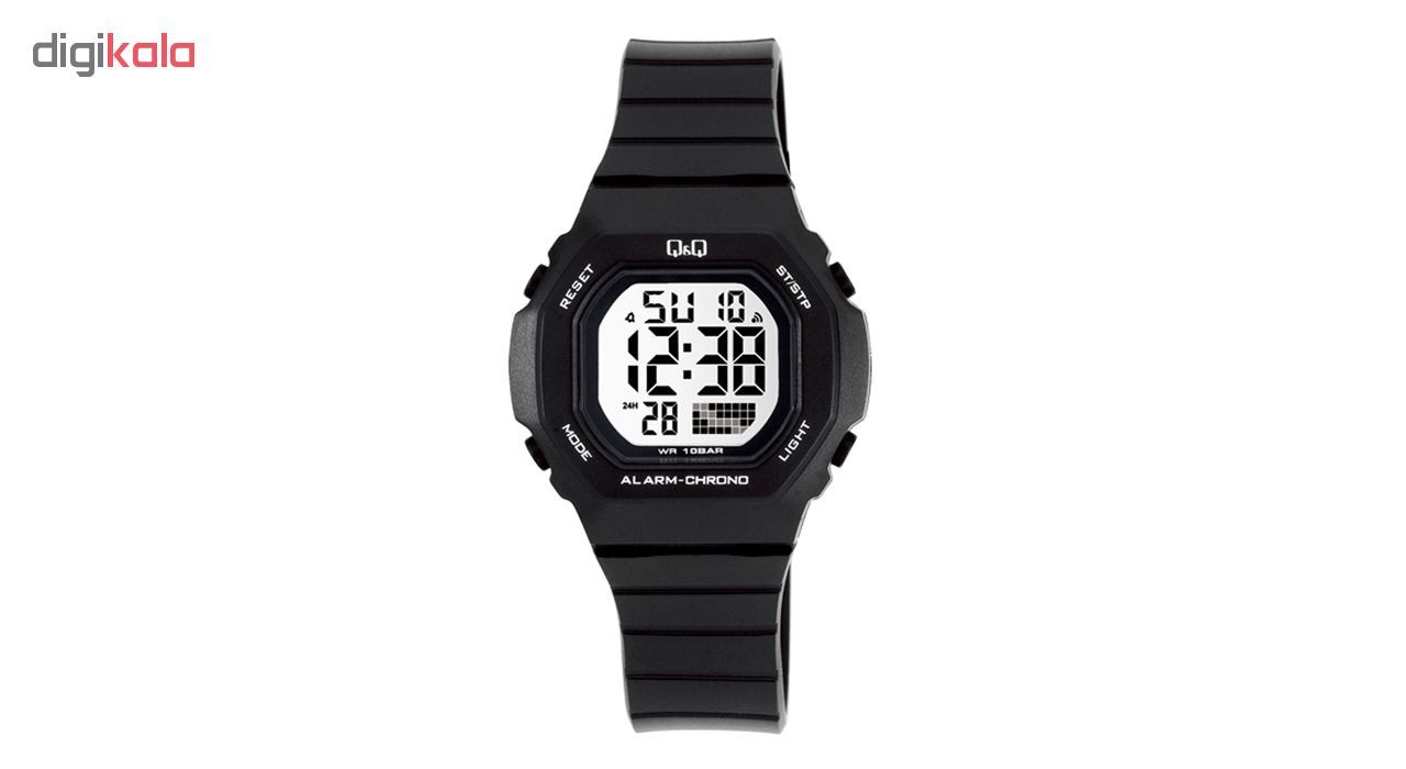 ساعت مچی دیجیتال کیو اند کیو مدل m137j001y به همراه دستمال مخصوص برند کلین واچ -  - 3