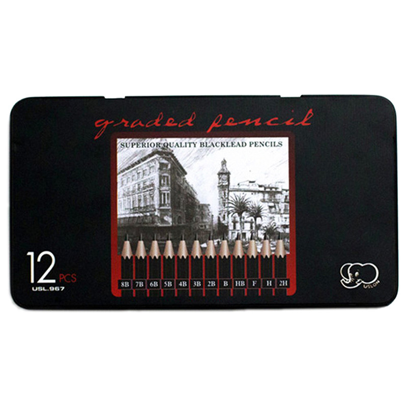 مداد مشکی اوسلون مدل USL-967 بسته 12 عددی
