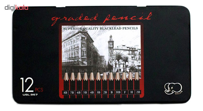 مداد مشکی اوسلون مدل USL-967 بسته 12 عددی