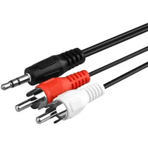 کابل تبدیل جک 3.5 میلی متری به RCA مدل F400 طول 1.2 متر بسته 100 عددی
