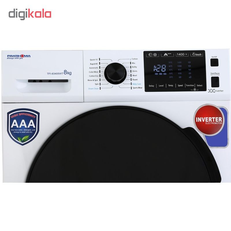ماشین لباسشویی پاکشوما مدل TFI-83405 ظرفیت 8 کیلوگرم