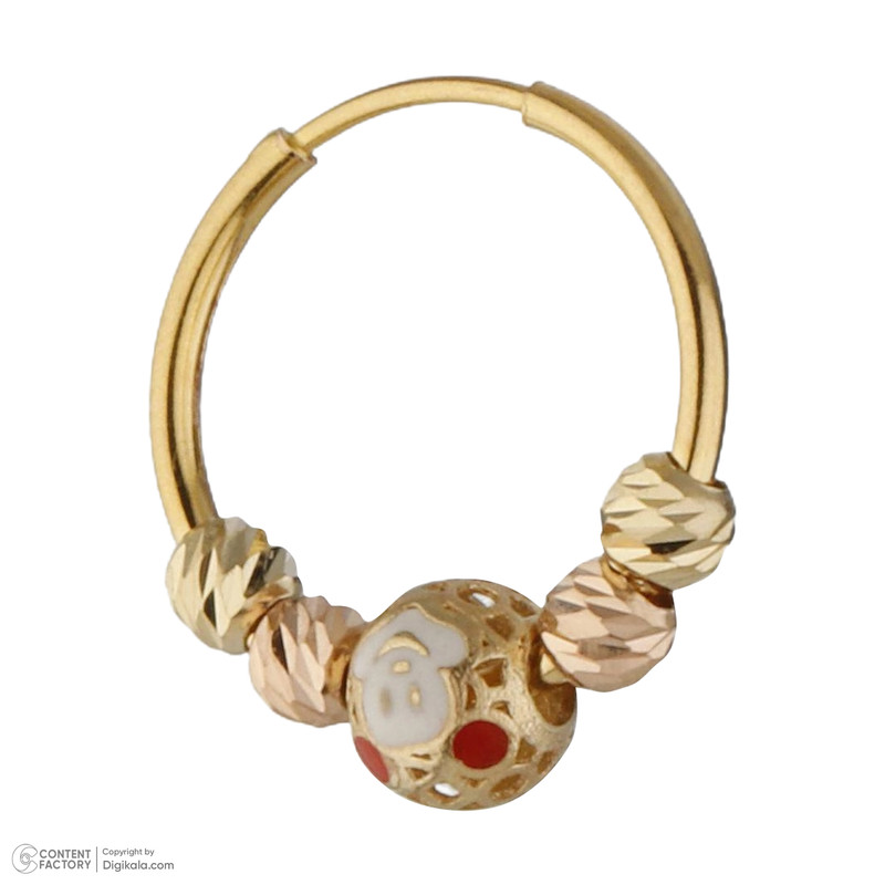 گوشواره طلا 18 عیار دخترانه طلای مستجابی مدل 15100
