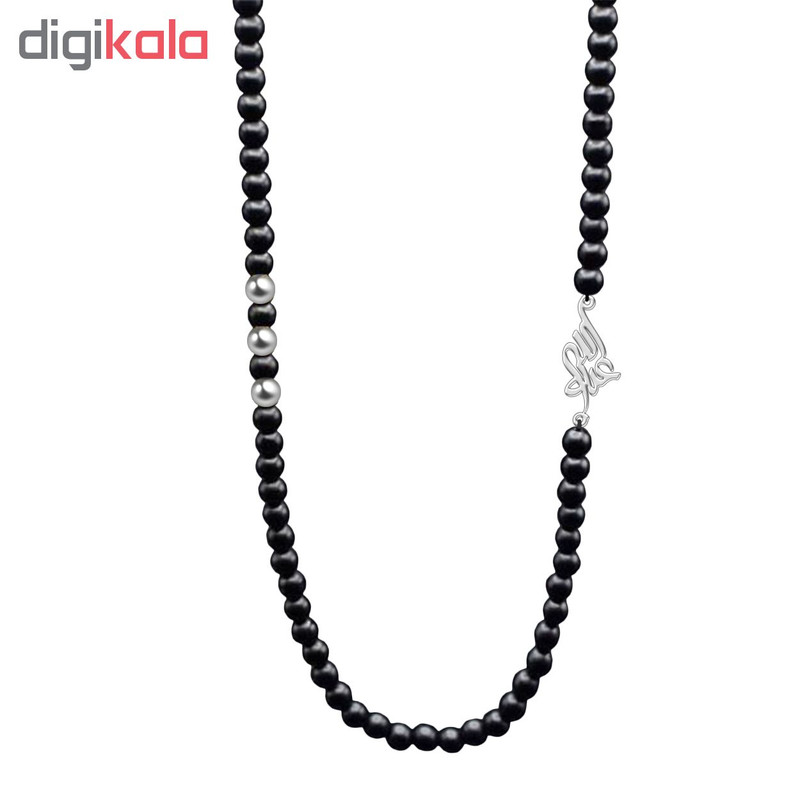 گردنبند نقره مردانه ترمه 1 طرح عبدالله کد M42