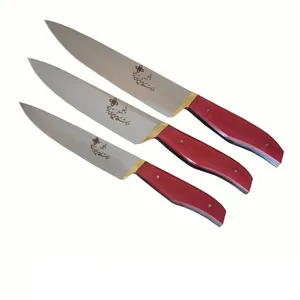 چاقو آشپزخانه فروشگاه صنایع دستی زنجان مدل ARED مجموعه 3 عددی
