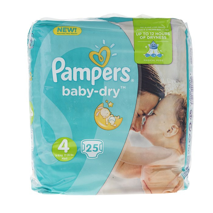 پوشک پمپرز مدل New Baby Dry سایز 4 بسته 25 عددی