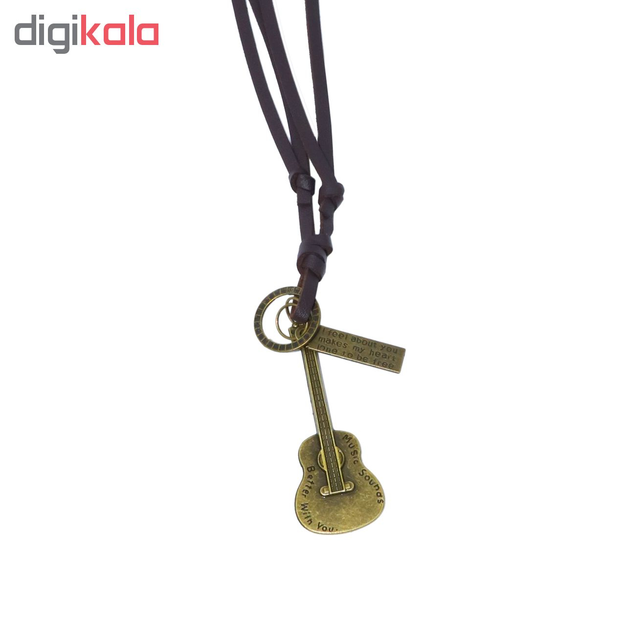 گردنبند مردانه  طرح گیتار کد 002