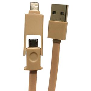 نقد و بررسی کابل تبدیل USB به لایتنینگ/MicroUSB مدل AB-001 طول 1 متر توسط خریداران