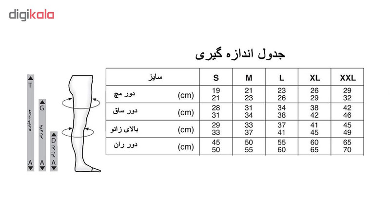 جوراب واریس واریسل مدل CL1/K/C جوراب واریس واریسل مدل CL1/K/C