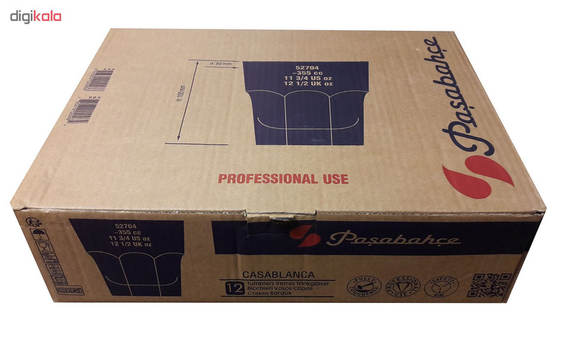 لیوان پاشاباغچه سری کازابلانکا کد 52704 بسته 12 عددی