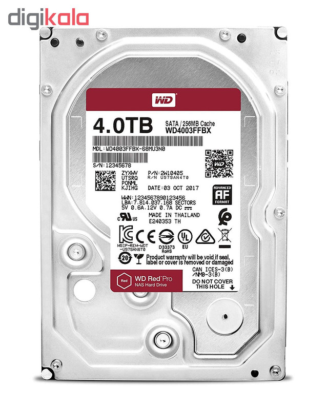هارددیسک اینترنال وسترن دیجیتال مدل WD4003FFBX ظرفیت 4 ترابایت 2