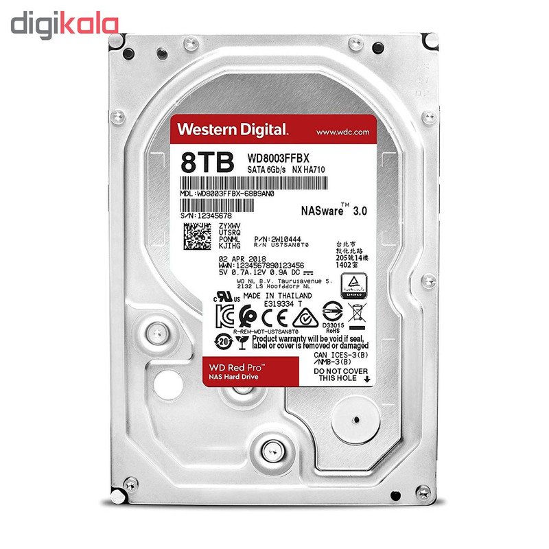 هارد دیسک اینترنال وسترن دیجیتال مدل RED PRO WD8003FFBX ظرفیت 8 ترابایت