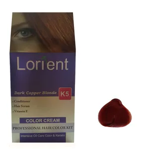 کیت رنگ مو لورینت شماره k5 حجم 100 میلی لیتر رنگ بلوند مسی تیره