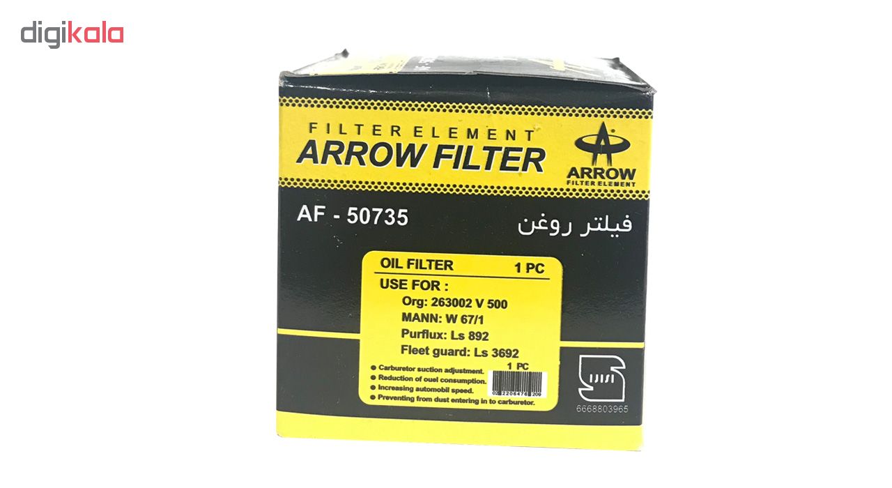 فیلتر روغن خودرو آرو کد 50735 مناسب برای گروه سایپا