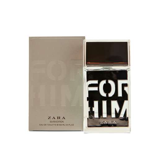 ادو تویلت مردانه زارا مدل FOR HIM SILVER حجم 100 میلی لیتر
