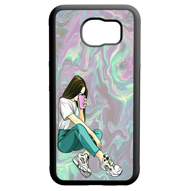 کاور طرح دخترانه کد 110128 مناسب برای گوشی موبایل سامسونگ galaxy s6