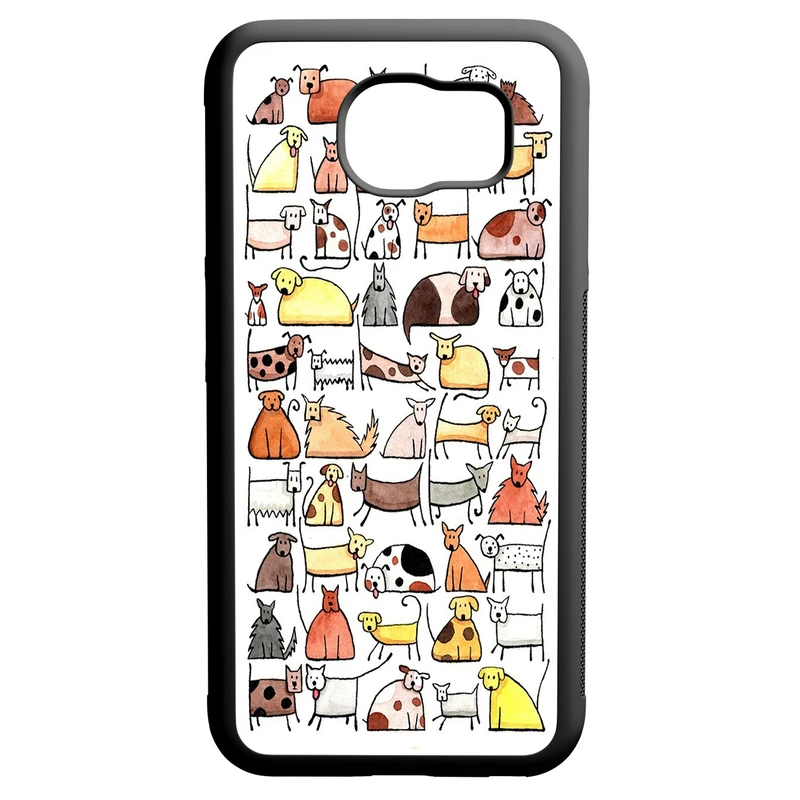 کاور طرح سگ ها کد 110146 مناسب برای گوشی موبایل سامسونگ galaxy s6
