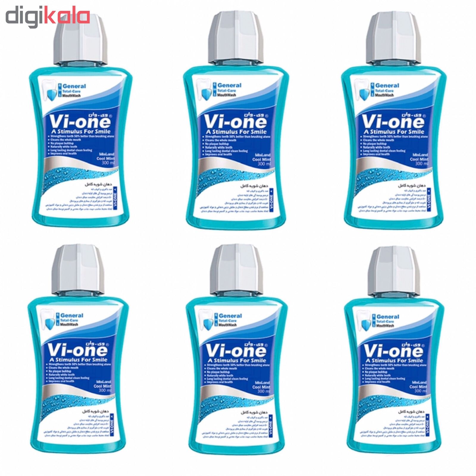 دهان شویه وی وان مدل General Cool Mint حجم 330 میلی لیتر بسته 6 عددی -  - 2