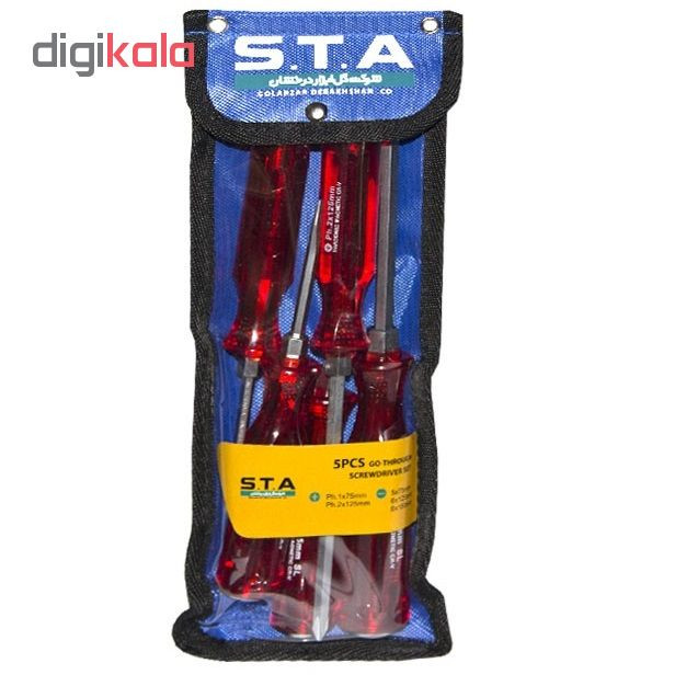 مجموعه 5 عددی پیچ گوشتی اس تی ای مدل 5GT-CV