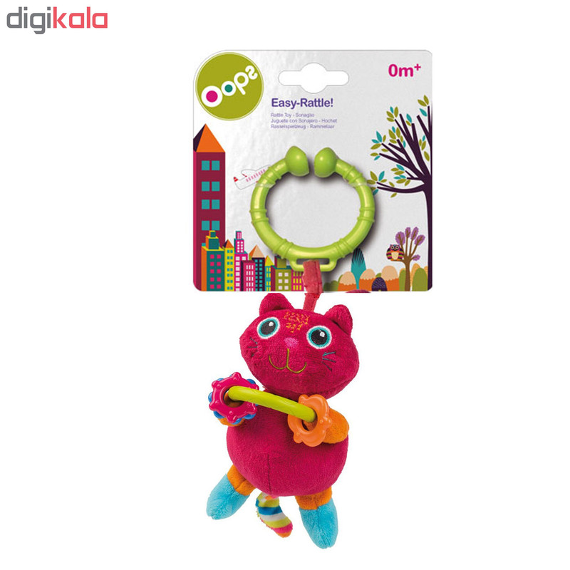 آویز تخت کودک اوپس طرح گربه  دندانگیر دار کد 1101121