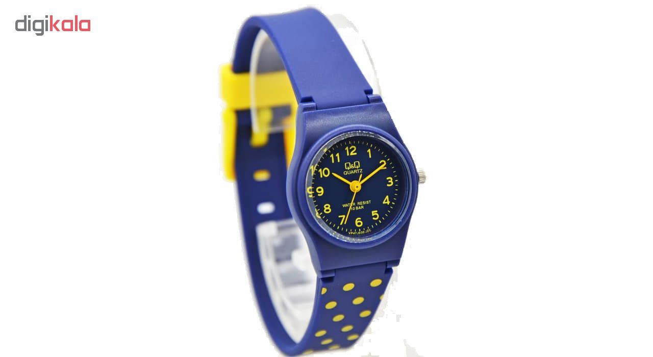 ساعت مچی عقربه ای زنانه کیو اند کیو مدل vp47j030y به همراه دستمال مخصوص کلین واچ -  - 5
