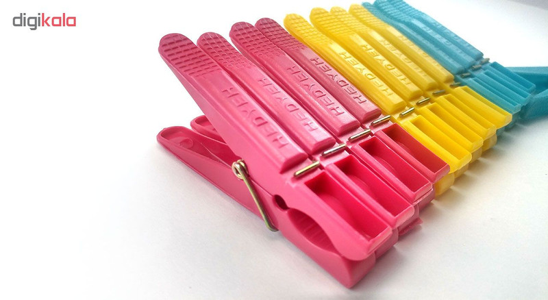 گیره لباس هدیه مدل ستاره طلایی کد 36 بسته 12 عددی