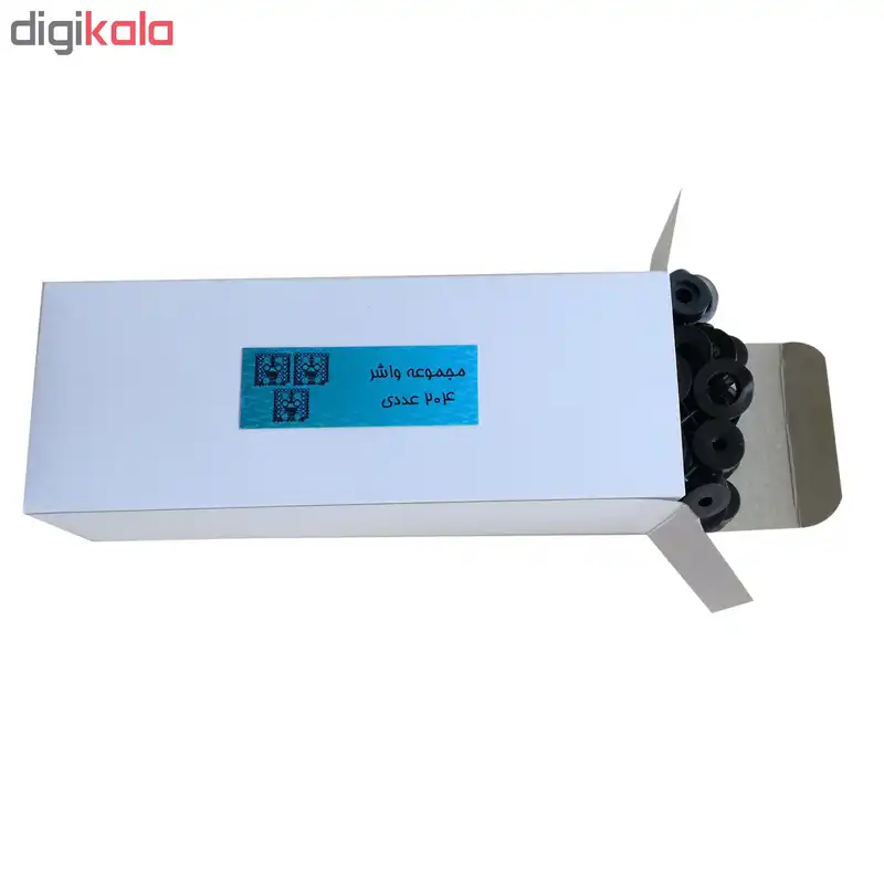 مجموعه 204 عددی واشر ، در بسته بندی مخصوص فروشگاه گنجه